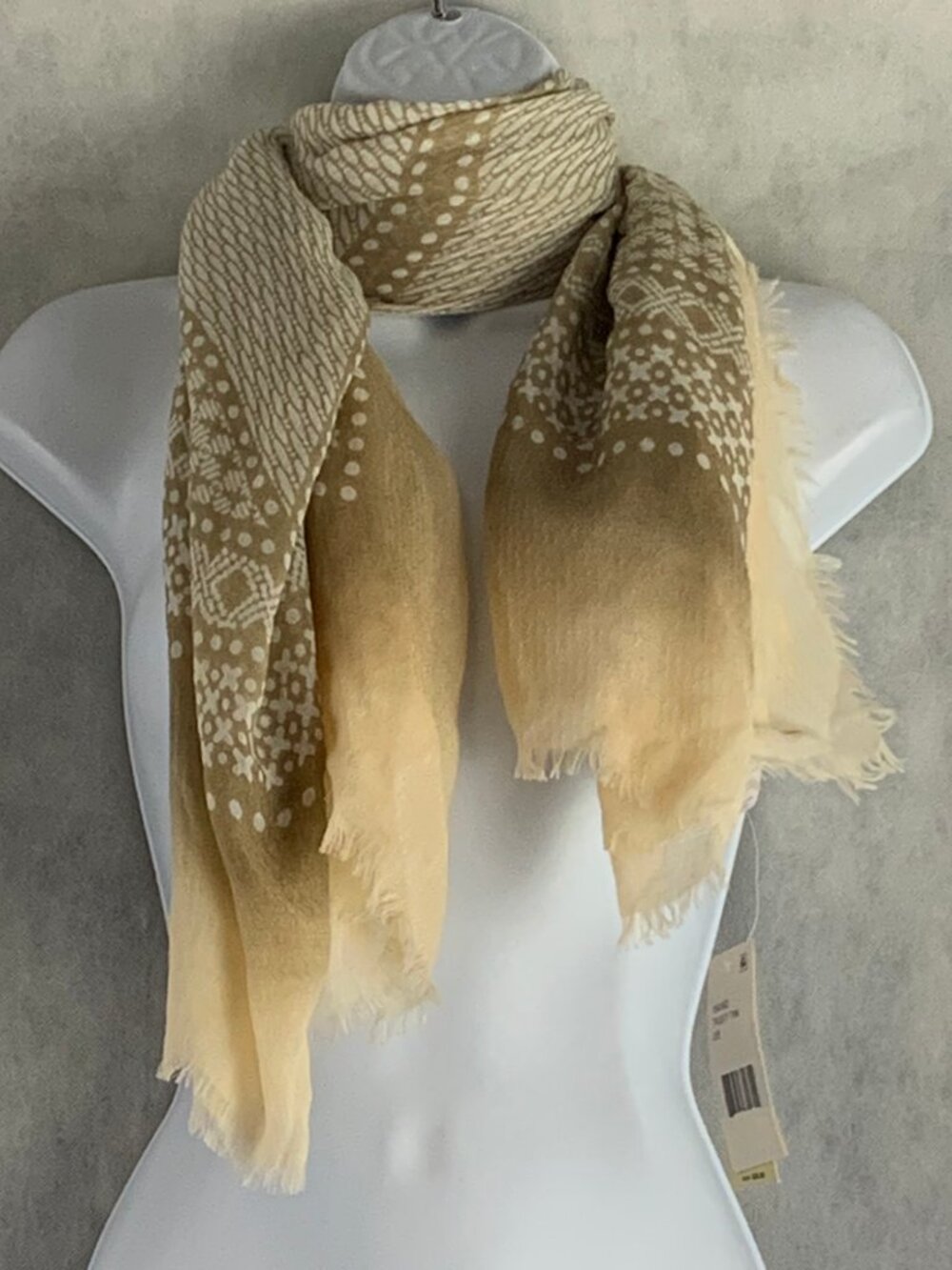 Collection XIIX Bleached Denim Square Scarf, Trusty Tan, One Size